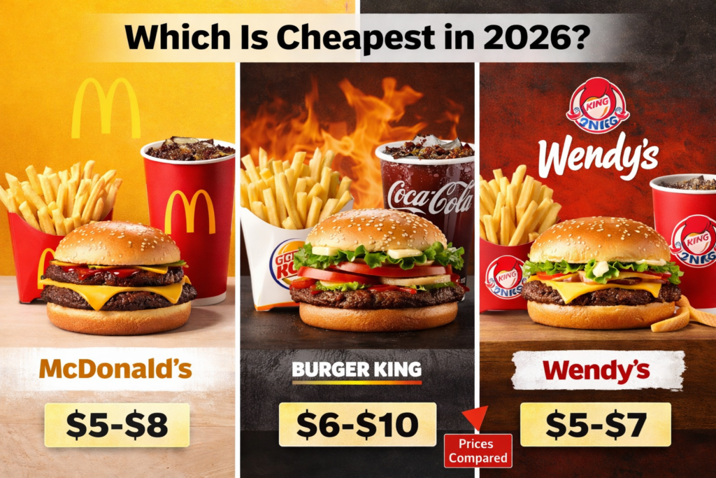 McDonald's vs Burger King vs Wendy's prices 2026