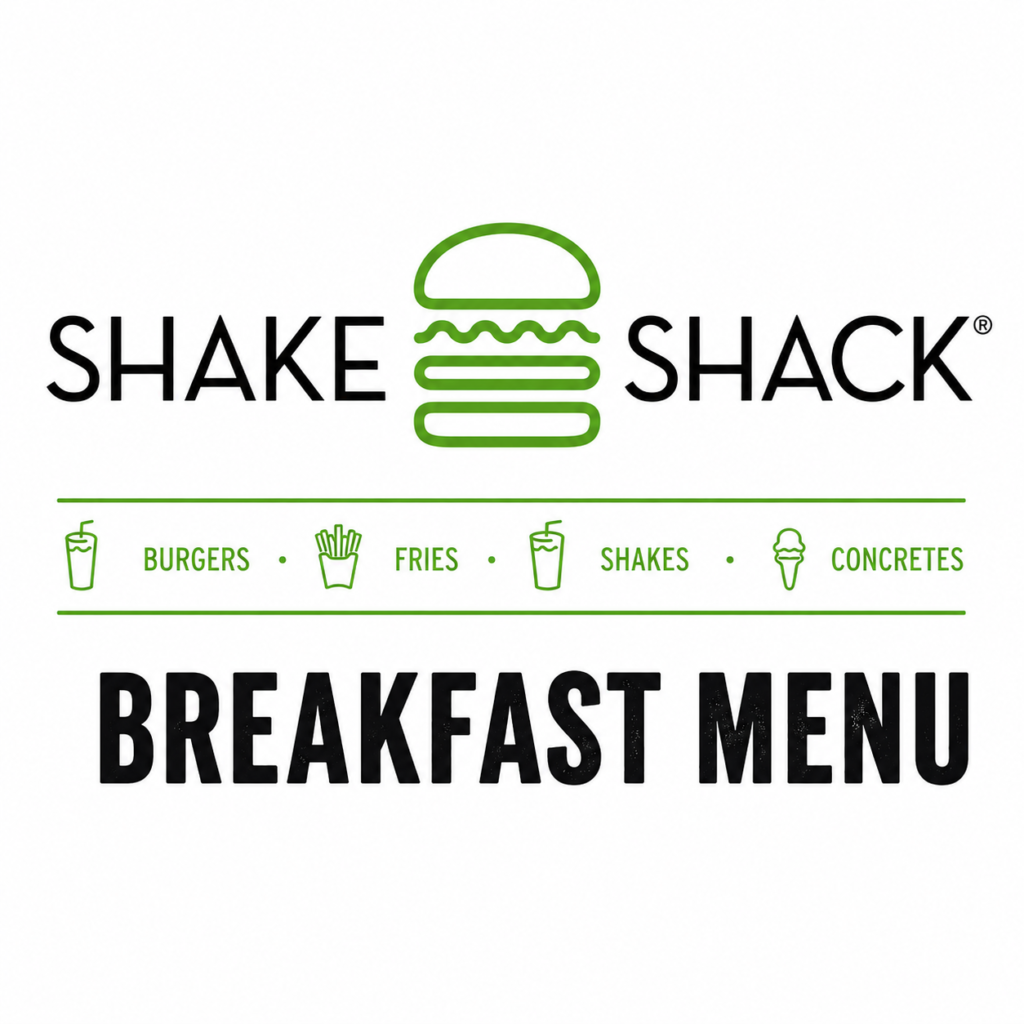 Shake Shake breakfast menu with prices and calories 2026