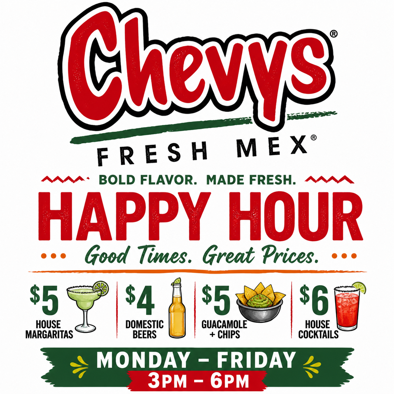 Chevys Happy Hours Updated 2026