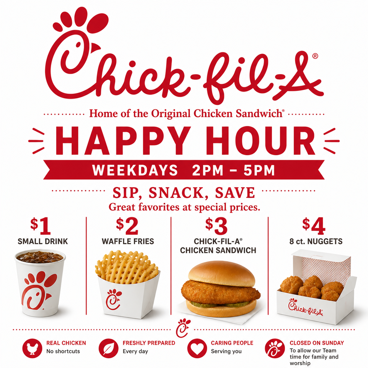 Chick Fil A Happy Hours Updated 2026