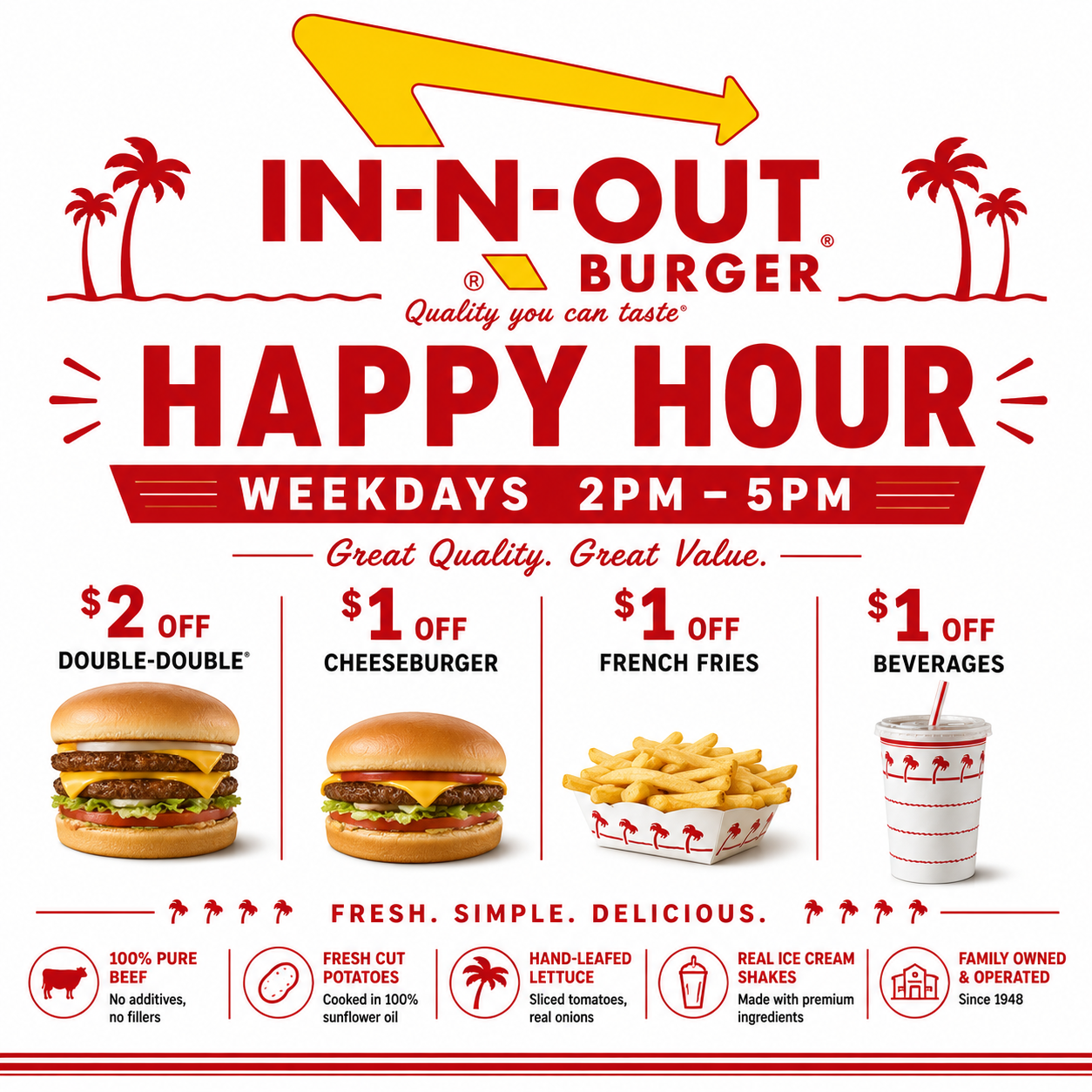 In n out Happy Hours Updated 2026