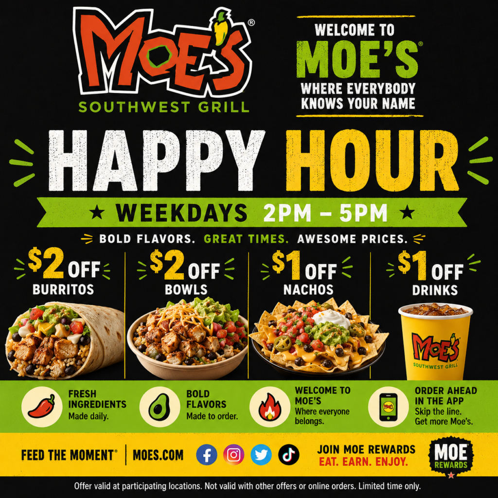 Moes Happy Hours Updated 2026