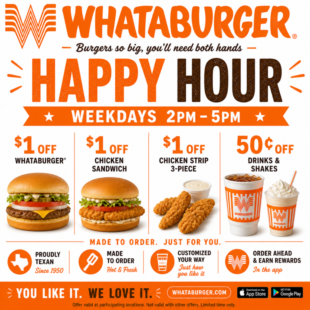 whataburger Happy Hours Updated 2026